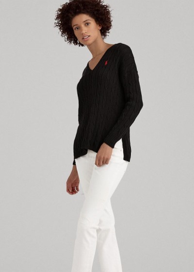 Suéter Polo Ralph Lauren Cable-Knit Side-Slit Mulher 95764-DXSO